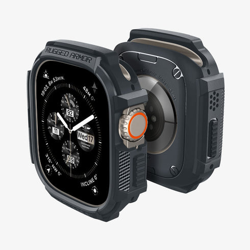 ACS05456 - Apple Watch Series (Apple Watch (49mm)) in matte black showing the front